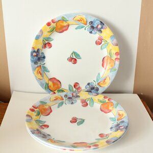 🍁5/$25🎃 Corelle Fruit Basket Lot of 3 Salad Plates 7 1/4"